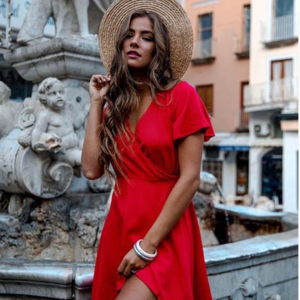 Red Wrap Dress Size Small